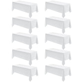 VidaFete front packaging showing 10-pack white tablecloths and value