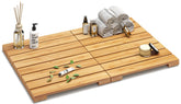 viewcare bamboo mat front view showing assembled condition and compact design for quick setup
