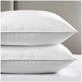viewstar front packaging showing two queen pillows with clean white finish and hotel look