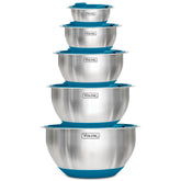 Viking mixing bowls front view with lids showing organized storage benefit