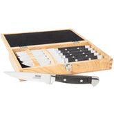 Viking front packaging showing six steak knives and elegant presentation benefit