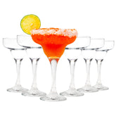 Vikko margarita glass front view showing crystal clarity and elegant silhouette, great for presentation