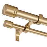 vimayta front view of brushed gold double rod showing modern style and stability