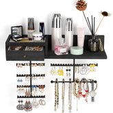 VINAEMO front view of the wall jewelry organizer showing tidy display and space savings