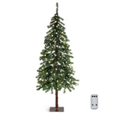 VINGLI 6ft tree front view showing slim profile and full branches benefit: space-saving display