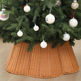 VioraWhite front view of collar showing neat tree base concealment and rustic charm