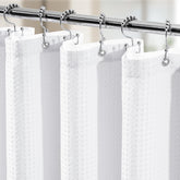 Vipfree front view of full shower curtain set showing neat installation and style
