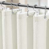 Vipfree front view cream waffle curtain showcasing luxury texture and coverage