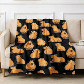 Virudhaka capybaras blanket front spread showing pattern and comfort benefit