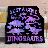 Virudhaka dinosaur blanket front view showing vibrant print and cozy look