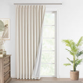Vision Home full-length panel hung showing tailored blackout benefit