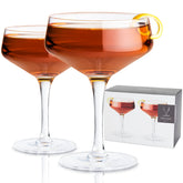 Viski Raye front view showing set of two coupes and crisp presentation