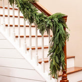 Vita Domi full-length garland draped on mantel showing lush finish