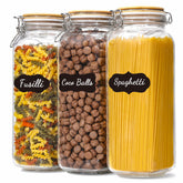 VITEVER front view of three jars shows neat pantry organization and capacity