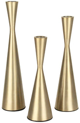 Vixdonos trio front view showing elegant gold finish and balanced design benefit: visual centerpiece
