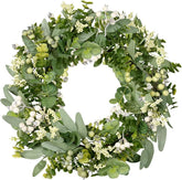 Vlorart front door wreath hung outdoors adding curb appeal