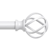 VOIIY white curtain rod front view showing clean profile and finished look benefits durability