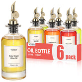 VOISEN front packaging showing six glass bottles and spouts, neat storage benefit