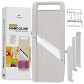 Vollum front view showing full mandoline and packaging, highlighting professional quality