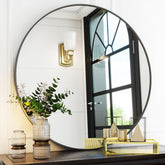 VooBang mirror front view showing clean round reflection and modern look