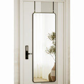 VooBang front view over-the-door mirror showing full-length clarity and space benefit