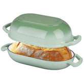 VORRINGARD front view of green Dutch oven showing durable enamel finish and elegant look