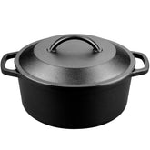 VORRINGARD front view with lid showing sturdy handles and serving readiness