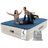 VOSSER front view of queen mattress packaged showing fast setup benefit