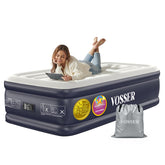 VOSSER front view of Twin XL mattress showing raised height and sturdy look