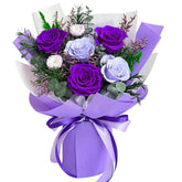 Vrioca front packaging showing elegant gift box and preserved bouquet benefit ready presentation