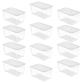 Vtopmart front view of 12-pack bins showing clear organization benefit