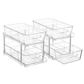 Vtopmart front view of both organizers showing neat dual storage benefit