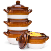 Vumdua front view of four bowls showing clean presentation and serving benefit