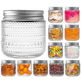 WACOI front view of 12-pack mason jars showing vintage look and organized storage benefit