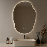 WallBeyond LED mirror front view showing even lighting and clean reflection benefit