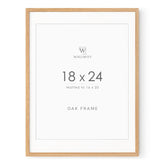 wallwisy solid oak frame front view highlighting natural grain and neutral finish benefit