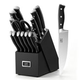 WANGMAZI front view of full set and wooden block showcasing storage convenience
