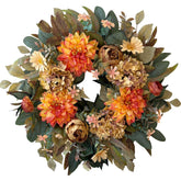 WANNA-CUL full wreath front view showing warm fall colors and instant curb appeal