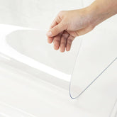 Warmstar front view of clear 36x60 table protector showing clean edge and fit benefit