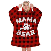 Warmstorey mama bear front view showing full wearable blanket and cozy fit