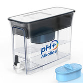Waterdrop front view of black WFD-40L-A dispenser highlighting compact design benefit