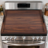 WAUTENANTY front view on stove showing clean counter extension benefit