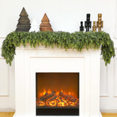 Waydress cedar garland front view showing full length and lush foliage benefit