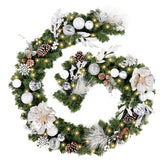 WBHome garland front view showing full 9ft length and decorations