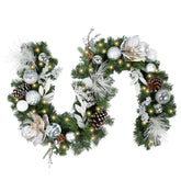 WBHome garland front view showing full white and silver design and brightness