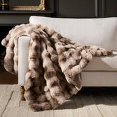 WDCOZY front folded tie-dye grey throw showing soft styling and elegant look