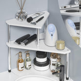 Weenson front view of assembled bamboo counter organizer showing neat storage