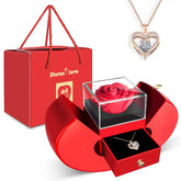 WEIMIL front gift box showing rose and necklace, ideal ready-to-gift presentation