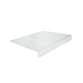 Wexbi clear acrylic cutting board front view shows large workspace and clean aesthetic