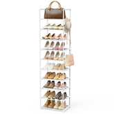 WEXCISE front view tall shoe rack storing many pairs efficiently